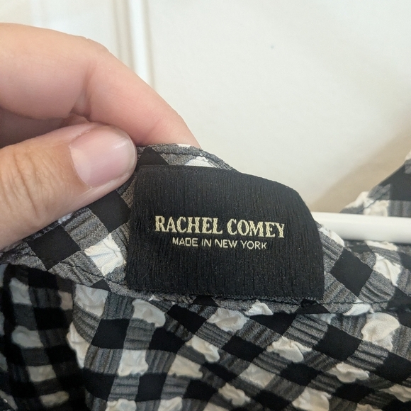 Rachel Comey Pout Gingham Asymmetrical Top - Picture 4 of 6